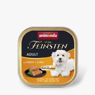 Корм вологий для собак Animonda Vom Feinsten gourme Adult with Chicken + liver з куркою і лівером, 150 г 82300UT/82330 фото
