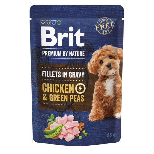 Корм влажный Brit Premium Fillets in Gravy Multipack для собак малых пород филе в соусе Мультипак 12 шт х 85 г 101245 фото