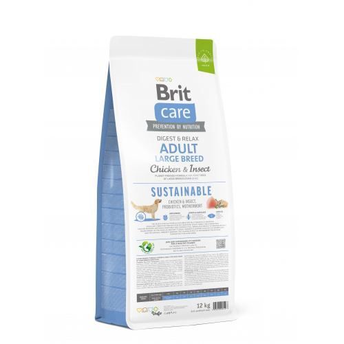 Сухой корм Brit Care Dog Sustainable Adult Large Breed для собак больших пород, с курицей и насекомыми, 12 кг 172183 фото