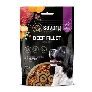Монопротеїнові ласощі для собак Savory Monoprotein Fillet Urinary rich in Beef для здоров&rsquo;я сечовивідних шляхів, з яловичино 1111218304 фото