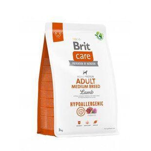 Сухой корм Brit Care Dog Hypoallergenic Adult Medium Breed для собак средних пород, гипоаллергенный с ягненком, 3 кг 172215 фото