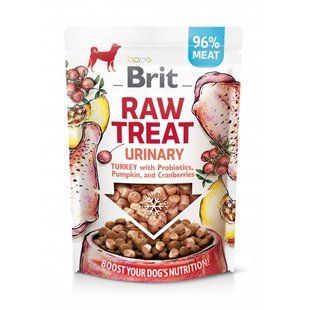 Лакомство для собак Brit Raw Treat freeze-dried Urinary для профилактики мочекаменной болезни, индейка, 40 г 112134 фото