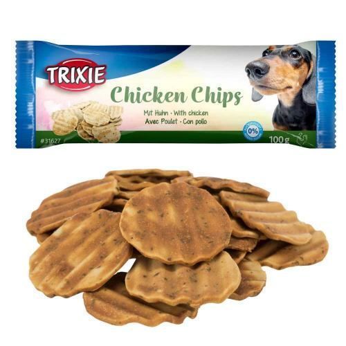 Лакомство Trixie Chicken Chips для собак чипсы со вкусом курицы d-4 см 100 г 31627 фото