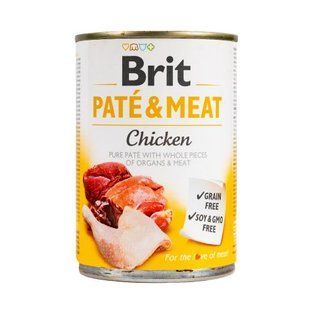 Вологий корм Brit Care Pate & Meat для собак, з куркою, 400 г 100859/100073/0281 фото