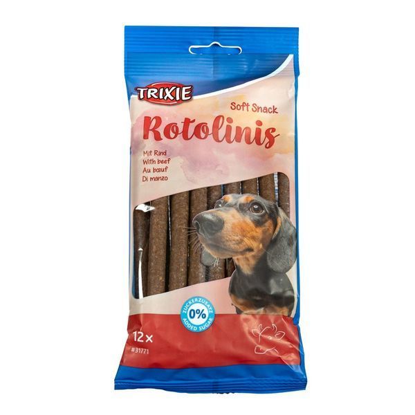 Лакомство Trixie Soft Snack Rotolinis для собак палочки с говядиной 120 г 31771 фото