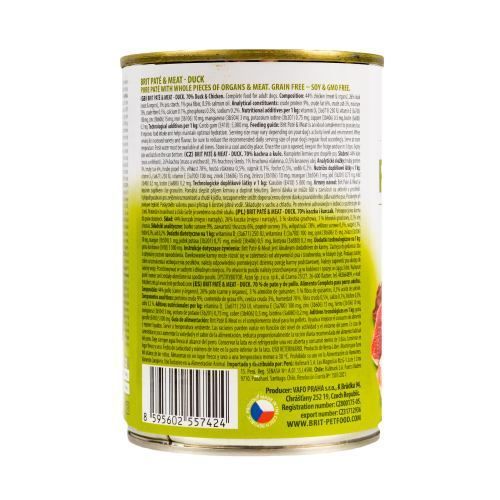 Влажный корм Brit Care Pate & Meat для собак, с уткой, 400 г 100860/100075/0304 фото