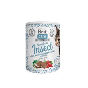 Лакомства для кошек Brit Care Cat Snack Superfruits Insect насекомые, 100 г 100652 фото