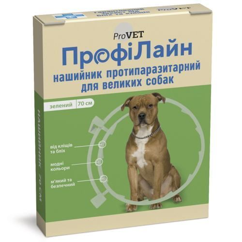 Ошейник ProVET &laquo;Профилайн&raquo; антиблошиный для собак и кошек 70 см (зеленый) PR241023 фото