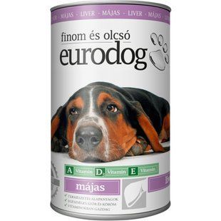 Корм влажный EuroDog Liver для собак кусочки в желе с печенью 1,24 кг 848033 фото