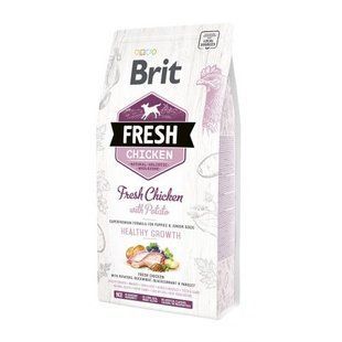 Сухой корм Brit Fresh для щенков и молодых собак всех пород, с курицей и картофелем, 2,5 кг 170988/0724 фото