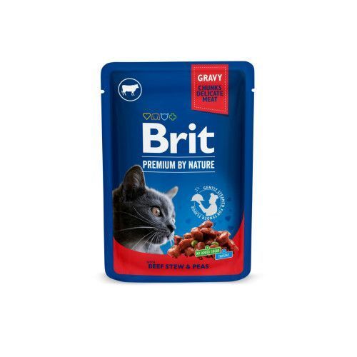 Набор влажных кормов Brit Premium Cat Pouch &laquo;Мясная тарелка&raquo; для котов, 4 шт х 100 г 100277/506262 фото