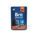 Вологий корм Brit Premium Cat pouch для стерилізованих котів, лосось, 100 г 111833 фото 1