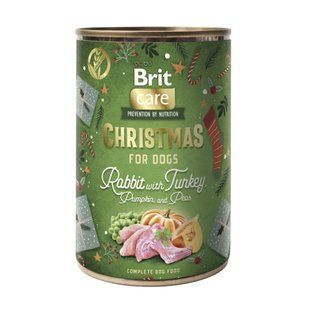 Корм вологий Brit Mono Protein Christmas Rabbit для собак різдвяна вечеря кролик 400 г 1111215156 фото