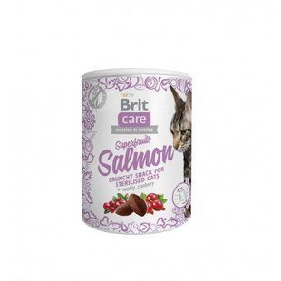 Лакомства для кошек Brit Care Cat Snack Superfruits Salmon, лосось, 100 г 111270 фото