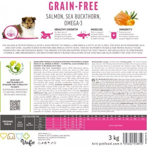 Сухой корм Brit Care Dog Grain-free Puppy для щенков, беззерновой с лососем, 1 кг 172193 фото