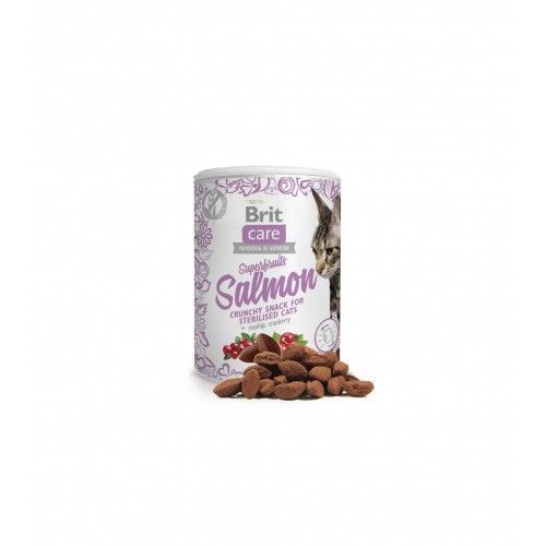 Лакомства для кошек Brit Care Cat Snack Superfruits Salmon, лосось, 100 г 111270 фото