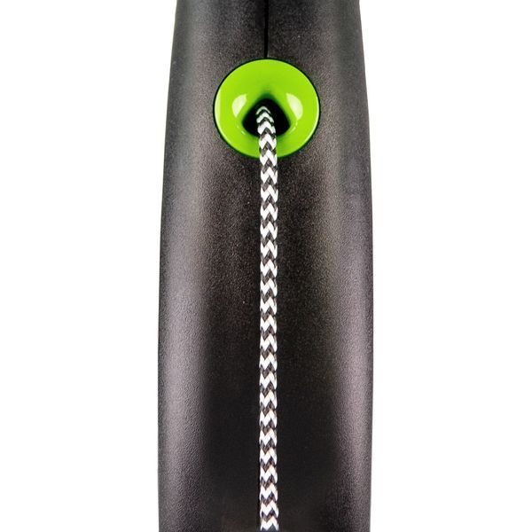 Рулетка Flexi Black Design для собак, трос, розмір XS, 3 м (зелена) FL 033227 фото