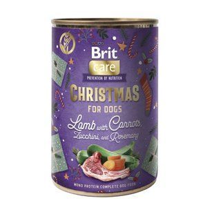 Корм вологий Brit Mono Protein Christmas Lamb для собак різдвяна вечеря ягня 400 г 1111215158 фото