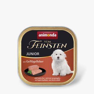 Корм вологий для цуценят Animonda Vom Feinsten Junior with Poultry liver з печінкою домашньої птиці 150 г UT82976 фото