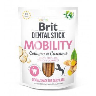 Лакомства для собак Brit Dental Stick Mobility для мобильности суставов, коллаген и куркума, 7 шт, 251 г 112103 фото