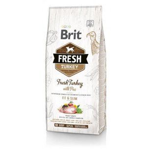 Сухой корм Brit Fresh для взрослых собак, с лишним весом, с индейкой и горохом, 12 кг 170995/530793 фото