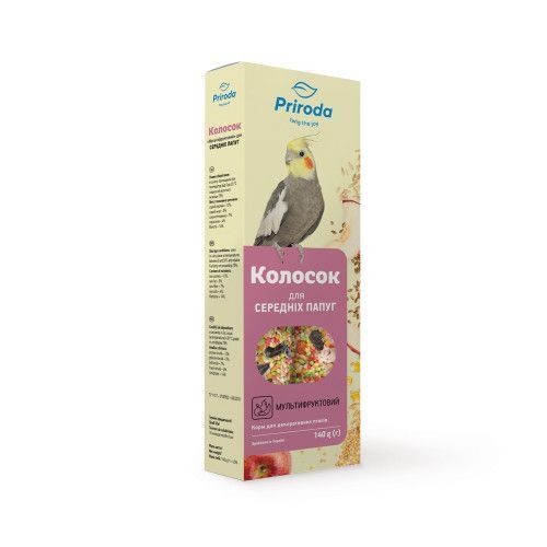 Колосок Природа "Мультифрукт" для средних попугаев 140 г PR740001 фото