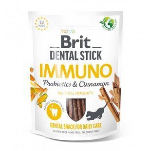 Лакомства для собак Brit Dental Stick Immuno для крепкого иммунитета, пробиотики и корица, 7 шт, 251 г 112104 фото