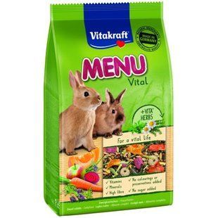 Корм Vitakraft Premium Menu Vital для кроликів, 1 кг 29219 фото