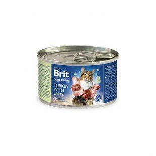 Влажный корм Brit Premium by Nature для кошек, с индейкой и ягненком, 200 г 100617/5049 фото