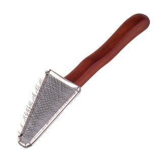 Пуходерка Dezynadog Soft Triangle Slicker Brush треугольная плоская для мест вокруг глаз лап и морды для щенков и малых пород 123091 фото