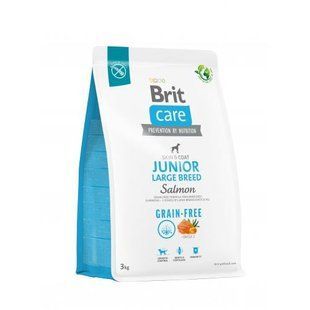 Сухой корм Brit Care Dog Grain-free Junior Large Breed для молодых собак больших пород, беззерновой с лососем, 3 кг 172200 фото