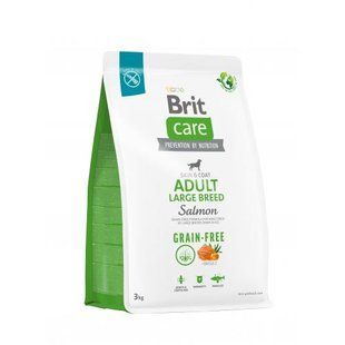 Сухой корм Brit Care Dog Grain-free Adult Large Breed для собак больших пород, беззерновой с лососем, 3 кг 172203 фото