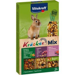 Крекер Vitakraft для кроликів з овочами, горіхами і лісовими ягодами, 3 шт 25227 фото