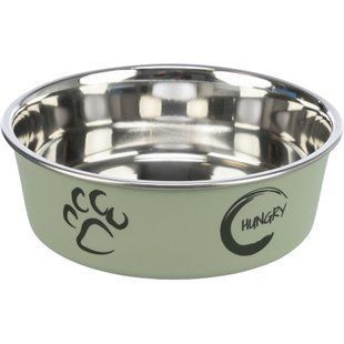 Миска Trixie для собак, из нержавеющей стали и пластика 2,2 л, 23 см 25245 фото