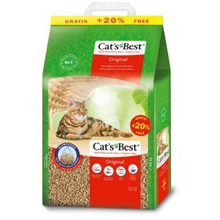 Наповнювач Cat&rsquo;s Best Original для котячого туалету, деревний, 10+2л/5,2кг JRS319116/1163 фото