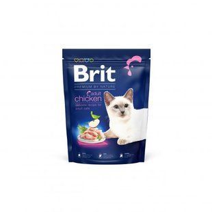 Сухой корм Brit Premium Cat by Nature Adult Chicken для кошек, с курицей, 300 г 171843 фото