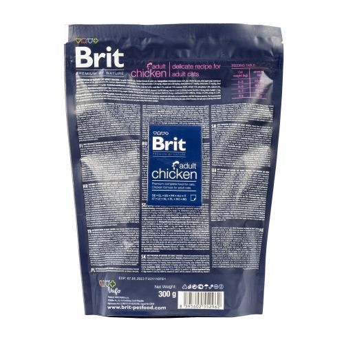 Сухой корм Brit Premium Cat by Nature Adult Chicken для кошек, с курицей, 300 г 171843 фото