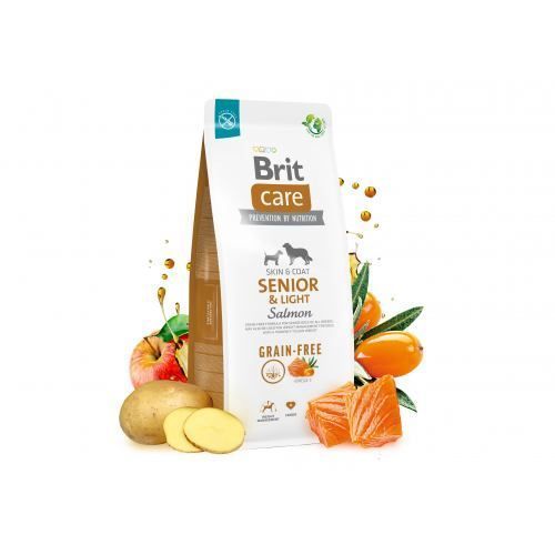 Сухой корм Brit Care Dog Grain-free Senior & Light для стареющих собак, беззерновой с лососем, 12 кг 172207 фото
