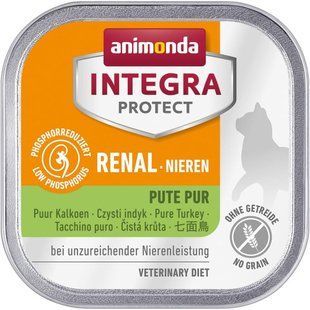 Корм влажный ветеринарный для кошек Integra Protect Renal dishes Pure Turkey при болезнях почек, моно индейка, 100 г 86803IPR фото