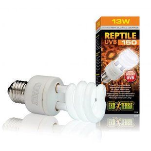 Лампа террариумная Exo Terra Repti GLO 10.0 для пустынных рептилий, люминесцентная, ультрафиолетовая, 13 W, E27 (для облучения) PT2188 фото