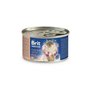 Влажный корм Brit Premium by Nature для кошек, с курицей и рисом, 200 г 100618/5056 фото
