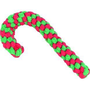 Іграшка для собак Trixie Різдвяний канат у формі цукерки котон, поліестер 19 см 92597_Christmas фото