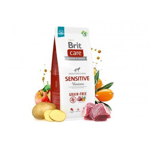 Сухой корм Brit Care Dog Grain-free Sensitive для собак с чувствительным пищеварением, беззерновой с олениной, 12 кг 172210 фото