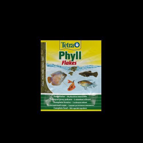 Корм Tetra Phyll Flakes для травоядных рыбок, 12 г (хлопья) 134430 фото