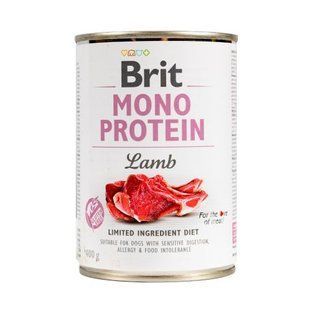 Вологий корм Brit Mono Protein Lamb для собак, з ягнятиною, 400 г 100058/9773 фото