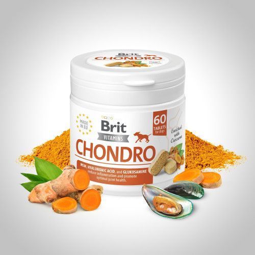 Витамины для собак Brit Vitamins Chondro для суставов 60 таблеток 112288 фото