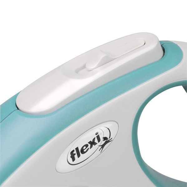 Рулетка Flexi New Comfort для собак, стрічка, розмір M, 5 м (блакитна) FL 043615 фото