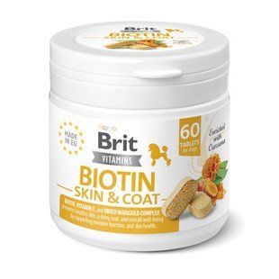 Витамины для собак Brit Vitamins Biotin Skin & Coat Care для кожи и шерсти 60 таблеток 112289 фото