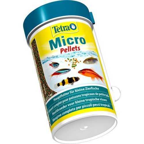 Корм Tetra Micro Pellets для акваріумних дрібних рибок, 100 мл (гранули) 277496 фото