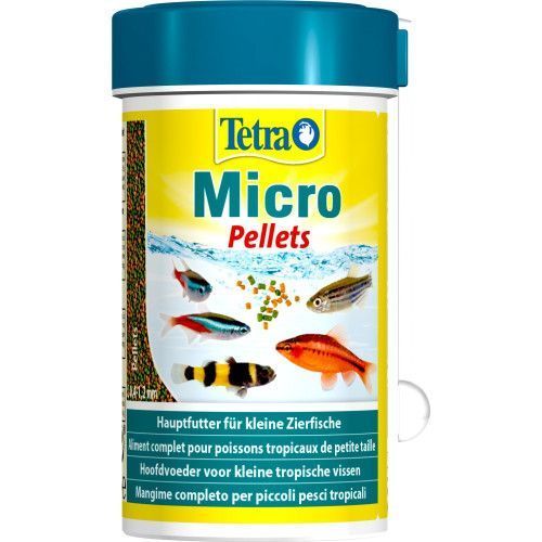 Корм Tetra Micro Pellets для акваріумних дрібних рибок, 100 мл (гранули) 277496 фото